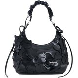 Desigual ženska torbica s reljefnim cvjetnim uzorkom 14x10x20 cm crna | shoptok.hr