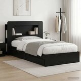  Okvir kreveta s pohranom Crna 90 x 190 cm Konstruirano drvo | shoptok.hr
