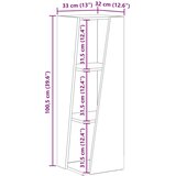  Stranski polic Visok sijaj bela 33 x 32 x 100,5 cm, (5000201238) | Shoptok.si