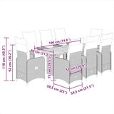  9-dijelni vrtni bistro set od poliratana s jastucima sivi | shoptok.hr