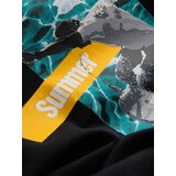 Ombre Men's Summer Vibe printed cotton tank top - black | ePonuda.com