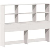 vidaXL Vzglavje s predelki bela 160 cm trdna borovina | Shoptok.si