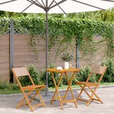 vidaXL Bistro garnitura 3-delna taupe blago in trden les | Shoptok.si