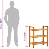  Stalak za obuću s 4 police 50x27x80 cm od masivne hrastovine | shoptok.hr