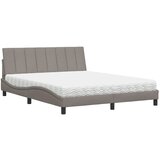 vidaXL Postelja z vzmetnico taupe 160x200 cm blago, (5000022881) Cene