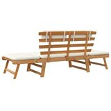  Klop z blazinami 2 v 1 190 cm trden akacijev les, (20592378) | Shoptok.si