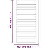  Vrata za ormarić rešetkasti dizajn 4 kom 69 x 39 4 cm borovina | shoptok.hr