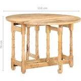  Jedilna miza okrogla 110x76 cm trden mangov les, (20711012) | Shoptok.si
