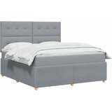  LED okvir za krevet s madracem Svjetlosiva 180 x 200 cm Tkanina | shoptok.hr