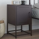 vidaXL Nočna omarica črna 36x39x60,5 cm jeklo | Shoptok.si