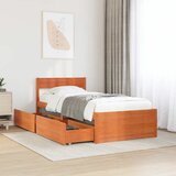  Okvir kreveta bez madraca voštano smeđi 90 x 190 cm od borovine | shoptok.hr