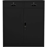 Furnova Pisarniška omara črna 90x40x102 cm jeklo, (21919632) | Shoptok.si