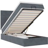 Maison Chic Otomanski Posteljni okvir - Enojna postelja - Postelja za odrasle z vzmetnicami siv 90x190cm žamet-J2097, (21761926) | Shoptok.si