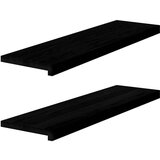 vidaXL Prozorske klupice 2 kom tamnosmeđe 90x30x2 cm masivne hrast | shoptok.hr