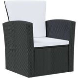  Vrtna sedežna garnitura 8-delna z blazinami poli ratan črna, (20675004) | Shoptok.si