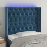 The Living Store led posteljno vzglavje temno modro 93x16x118/128 cm žamet - led vzglavje, (21418828) Cene