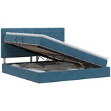  Krevet s madracem i skladištem Tamno plava 200 x 200 cm Baršun | shoptok.hr