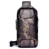 Smania varna naramna torba LuxBag - Kamuflažna rjava | Shoptok.si