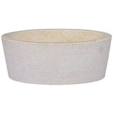The Living Store Umivalnik krem Ø40x15 cm marmor - Umivalnik, (21751179) | Shoptok.si