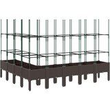  Cvetlično korito z oporno mrežo rjavo 200x160x142,5 cm pp | Shoptok.si