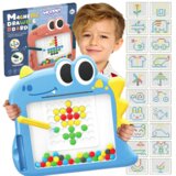 Woopie Montessori magnetna ploča za djecu MagPad, plavi dinosaur Slike