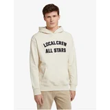 Tom Tailor Cream Men's Hoodie Denim - Men