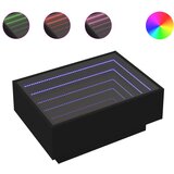 Furnova Klubska mizica LED črna 70x50x30 cm inženirski les, (21914833) | Shoptok.si