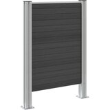  Ograda za kante za smeće Siva 85 x 12 x 115 cm Aluminij i WPC - Siva I oblik 85 cm | shoptok.hr