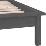  Okvir kreveta sivi 75x190 cm za jednu osobu masivno drvo | shoptok.hr