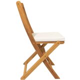  Sklopive vrtne stolice s bijelim jastukom 6 kom Solid Acacia Wood | shoptok.hr