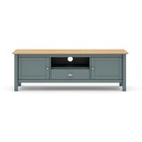 Marckeric Zelena/naravna TV omarica iz masivnega bora 158x53 cm Misti – Marckeric Cene