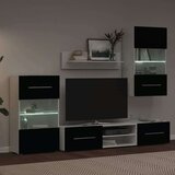vidaXL Petodijelni Set TV Komoda sa LED Rasvjetom Crni | shoptok.hr