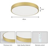  Brilagi - LED prigušiva svetiljka POOL LED/60W/230V 3000-6000K prečnik 60 cm zlatna + daljinski upravljač | Eponuda.com