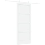 vidaXL Klizna vrata s priborom 'ORKDAL'Bijela od čvrstog drva bora | shoptok.hr