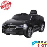BMW 6 GT - Licencirani auto na akumulator - Meke gume + kožno sedište - Crni Cene