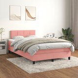  Krevet s oprugama i madracem ružičasti 120 x 190 cm baršunasti | shoptok.hr