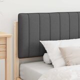  Krevetni okvir s tapiciranim uzglavljem Tamno siva 90 x 190 cm | shoptok.hr