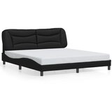 vidaXL Okvir za krevet s uzglavljem crni 180x200 cm od umjetne kože | shoptok.hr