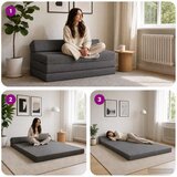 SOFA na razvlačenje Svjetlosiva 120 x 60 x 49 cm Tkanina | Eponuda.com