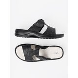Shelvt Black flip-flops with a soft insole and an openwork finish | Shoptok.si