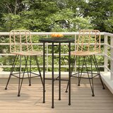The Living Store Barski stolček 2 kosa 45x56x103,5 cm PE ratan in jeklo - Barski Stolček, (21482345) | Shoptok.si