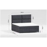 Ropez Siva boxspring postelja s prostorom za shranjevanje 160x200 cm – | Shoptok.si