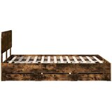 vidaXL konstrukcija postelje s predalom dimljeni oreh 140 x 190 cm, (5000113628) | Shoptok.si