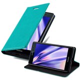 Cadorabo Ohišje, združljivo z Huawei ASCEND P7 v bencinsko turkizna - Zaščitni ovitek z magnetnim zapiranjem, stoječo funkcijo in režo za kartice, (20558399) | Shoptok.si