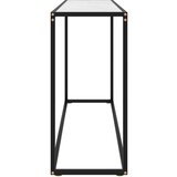  Konzolna mizica bela 120x35x75 cm kaljeno steklo, (20625797) | Shoptok.si