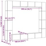  8 kosov stenske TV omarice Artisan Oak Engineered Wood, (21703646) | Shoptok.si
