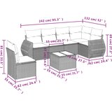  7-dijelni set vrtnih sofa sivi od poliratana | shoptok.hr