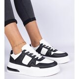 Gemre Black and white women's sneakers with thick sole Rossio | shoptok.hr