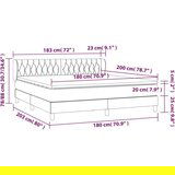  Box spring postelja z vzmetnico krem 180x200 cm blago | Shoptok.si