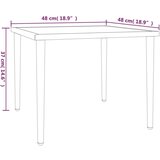 Vrtni stol sivi 48 x 48 x 37 cm čelični | shoptok.hr